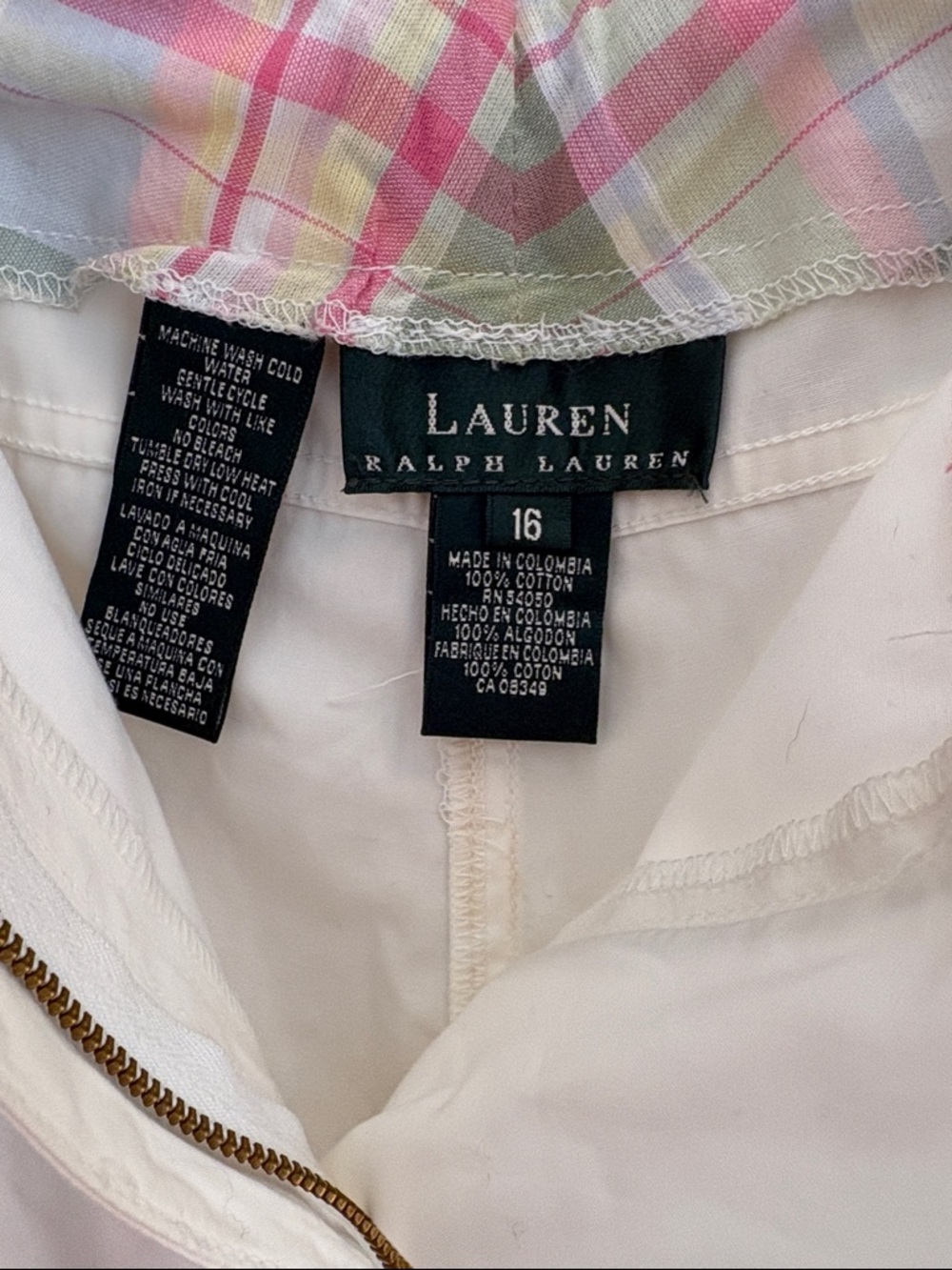 Lauren by Ralph Lauren White Drawstring Cargo Capris NWT size 16 rope- look belt - Picture 2 of 6